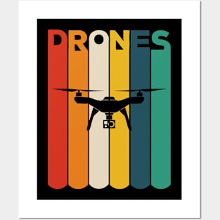 Drones Vintage Style Piloten Posters and Art